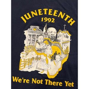 Vintage 1992‎ Juneteenth Shirt Screen Stars Best XL Black Single Stitch USA Made